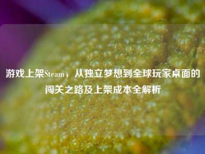 游戏上架Steam，从独立梦想到全球玩家桌面的闯关之路及上架成本全解析