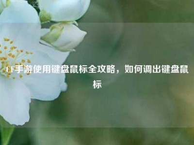 CF手游使用键盘鼠标全攻略，如何调出键盘鼠标