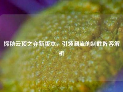 探秘云顶之弈新版本，引领潮流的制胜阵容解析