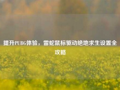 提升PUBG体验，雷蛇鼠标驱动绝地求生设置全攻略