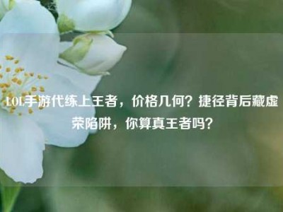 LOL手游代练上王者，价格几何？捷径背后藏虚荣陷阱，你算真王者吗？