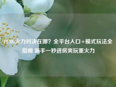 PUBG火力对决在哪？全平台入口+模式玩法全指南 新手一秒进房爽玩重火力
