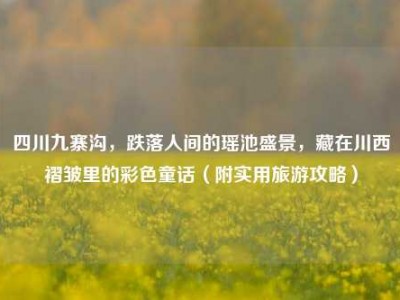 四川九寨沟，跌落人间的瑶池盛景，藏在川西褶皱里的彩色童话（附实用旅游攻略）