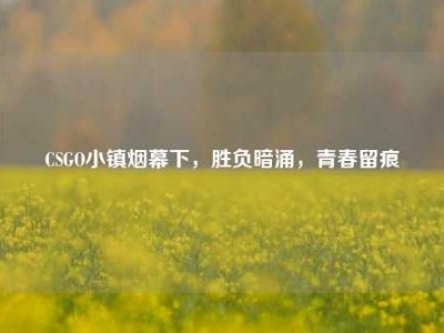 CSGO小镇烟幕下，胜负暗涌，青春留痕
