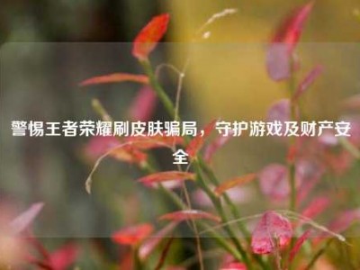警惕王者荣耀刷皮肤骗局，守护游戏及财产安全