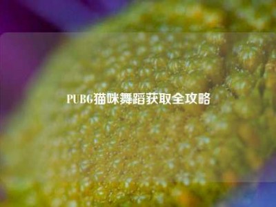 PUBG猫咪舞蹈获取全攻略