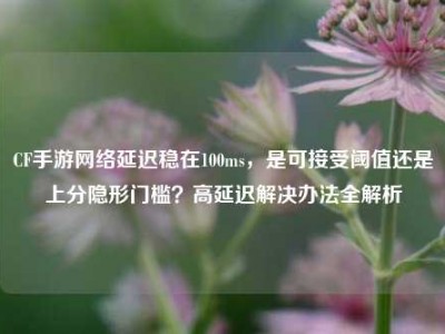 CF手游网络延迟稳在100ms，是可接受阈值还是上分隐形门槛？高延迟解决办法全解析