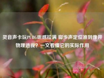 灵音声卡玩PUBG听感拉满 脚步声定位准到像开物理透视？一文看懂它的实际作用