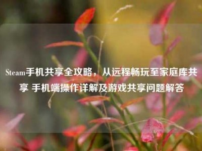 Steam手机共享全攻略，从远程畅玩至家庭库共享 手机端操作详解及游戏共享问题解答