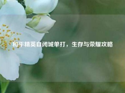 和平精英自闭城单打，生存与荣耀攻略