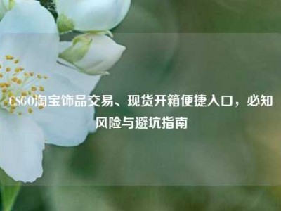 CSGO淘宝饰品交易、现货开箱便捷入口，必知风险与避坑指南