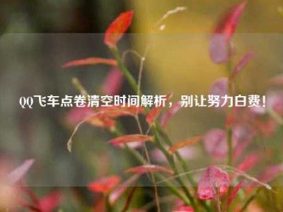 QQ飞车点卷清空时间解析，别让努力白费！