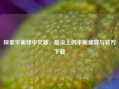 探索平衡球中文版，指尖上的平衡盛宴与官方下载