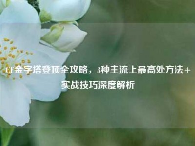 CF金字塔登顶全攻略，3种主流上最高处方法+实战技巧深度解析