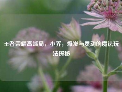 王者荣耀高端局，小乔，爆发与灵动的魔法玩法探秘
