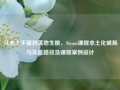 从水土不服到落地生根，Steam课程本土化破局与实践路径及课程案例设计