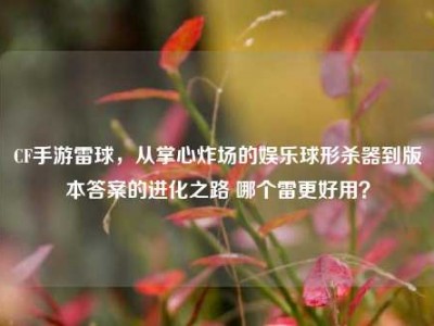 CF手游雷球，从掌心炸场的娱乐球形杀器到版本答案的进化之路 哪个雷更好用？