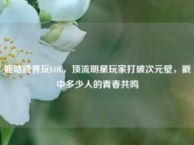 鹿晗跨界玩LOL，顶流明星玩家打破次元壁，戳中多少人的青春共鸣