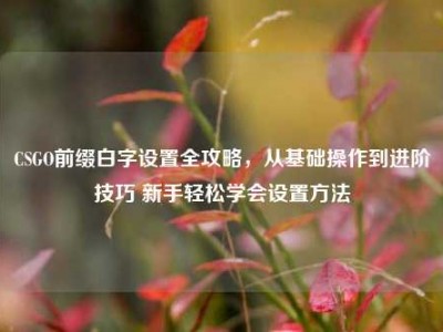 CSGO前缀白字设置全攻略，从基础操作到进阶技巧 新手轻松学会设置方法
