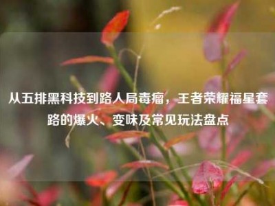 从五排黑科技到路人局毒瘤，王者荣耀福星套路的爆火、变味及常见玩法盘点