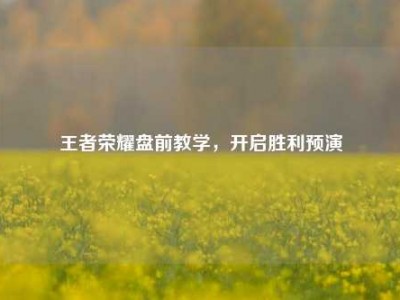 王者荣耀盘前教学，开启胜利预演