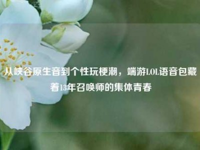 从峡谷原生音到个性玩梗潮，端游LOL语音包藏着13年召唤师的集体青春