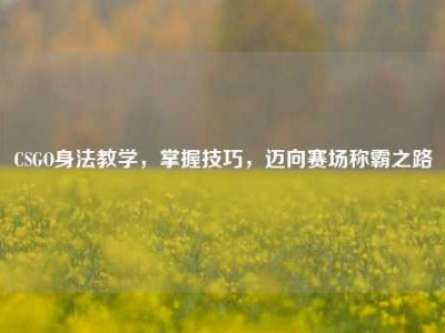 CSGO身法教学，掌握技巧，迈向赛场称霸之路