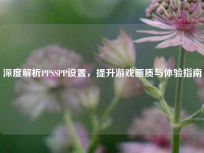 深度解析PPSSPP设置，提升游戏画质与体验指南