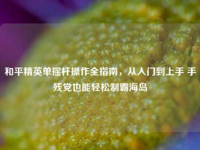 和平精英单摇杆操作全指南，从入门到上手 手残党也能轻松制霸海岛