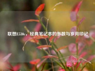 联想E530c，经典笔记本的参数与岁月印记