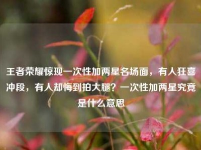 王者荣耀惊现一次性加两星名场面，有人狂喜冲段，有人却悔到拍大腿？一次性加两星究竟是什么意思