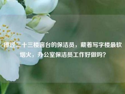 擦过二十三楼窗台的保洁员，藏着写字楼最软烟火，办公室保洁员工作好做吗？