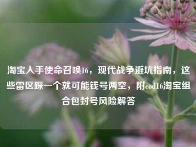 淘宝入手使命召唤16，现代战争避坑指南，这些雷区踩一个就可能钱号两空，附cod16淘宝组合包封号风险解答
