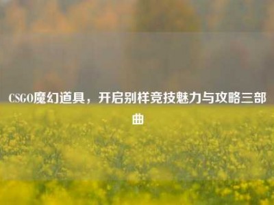 CSGO魔幻道具，开启别样竞技魅力与攻略三部曲