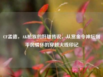 CF孟德，AK枪族的奸雄传说，从赏金令神坛到平民情怀的穿越火线印记