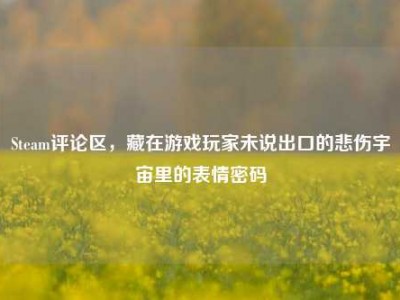 Steam评论区，藏在游戏玩家未说出口的悲伤宇宙里的表情密码