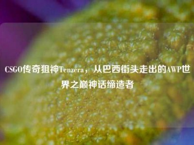 CSGO传奇狙神Tenzera，从巴西街头走出的AWP世界之巅神话缔造者
