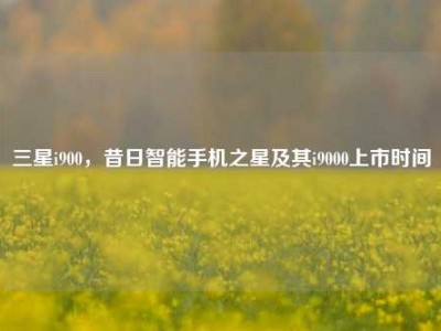 三星i900，昔日智能手机之星及其i9000上市时间
