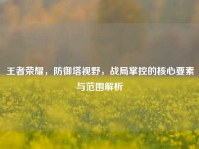 王者荣耀，防御塔视野，战局掌控的核心要素与范围解析
