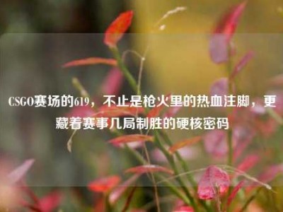 CSGO赛场的619，不止是枪火里的热血注脚，更藏着赛事几局制胜的硬核密码
