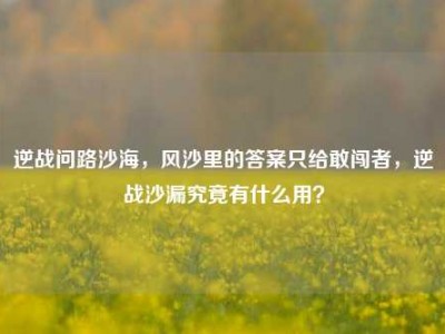 逆战问路沙海，风沙里的答案只给敢闯者，逆战沙漏究竟有什么用？