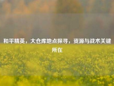 和平精英，大仓库地点探寻，资源与战术关键所在