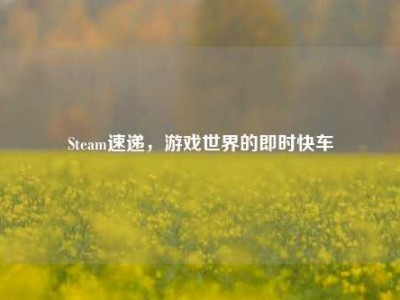 Steam速递，游戏世界的即时快车