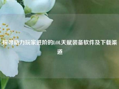 探寻助力玩家进阶的LOL天赋装备软件及下载渠道