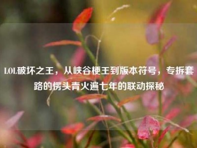 LOL破坏之王，从峡谷梗王到版本符号，专拆套路的愣头青火遍七年的联动探秘