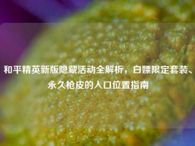 和平精英新版隐藏活动全解析，白嫖限定套装、永久枪皮的入口位置指南