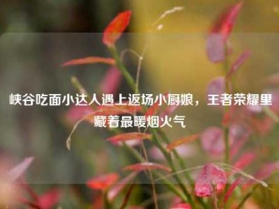峡谷吃面小达人遇上返场小厨娘，王者荣耀里藏着最暖烟火气