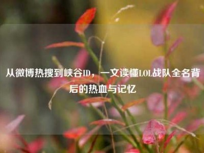 从微博热搜到峡谷ID，一文读懂LOL战队全名背后的热血与记忆