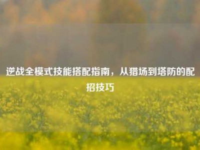 逆战全模式技能搭配指南，从猎场到塔防的配招技巧