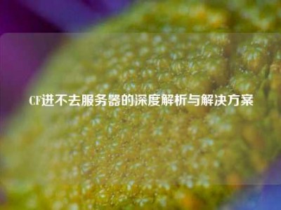 CF进不去服务器的深度解析与解决方案